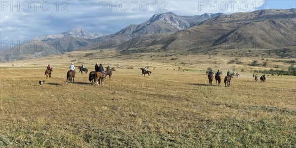 Traditional Kokpar or Buzkashi in the outskirts of Gabagly National Park