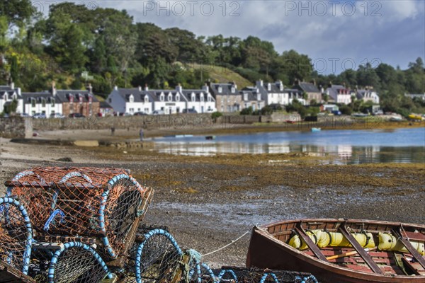 Stacked lobster traps