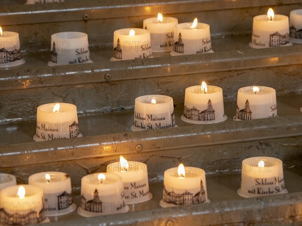 Candles in the Castle Church of St. Mary