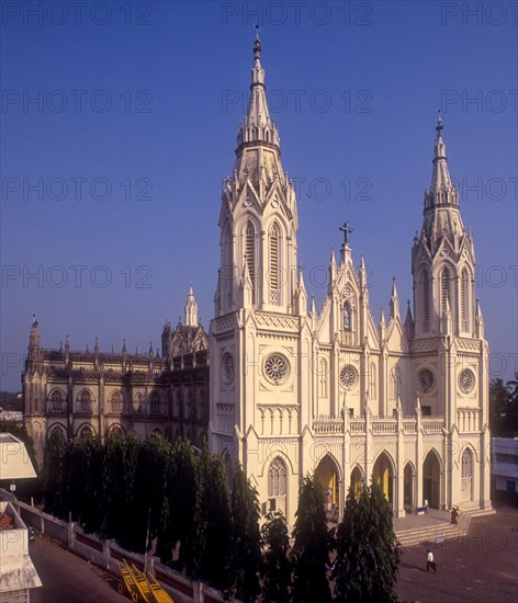 Basilica of our lady of dolours built in 1925 in Thrissur or Trichur