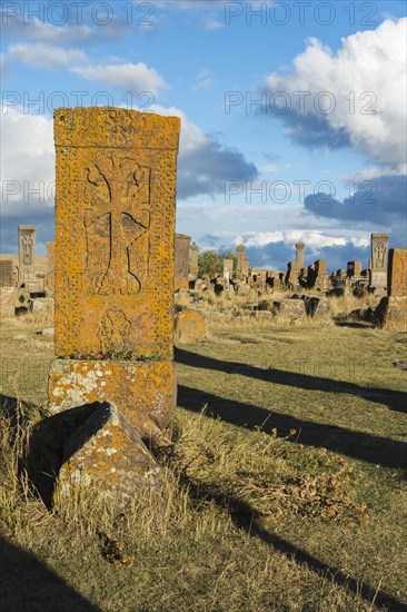 Medieval Khachkars carved memorial stele