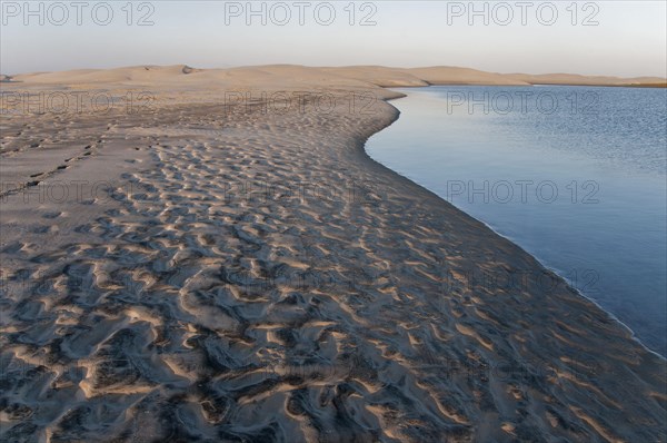 View of sand dunes and coastline