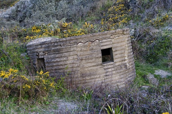 FW3 Type 25 Second World War pillbox overlooking the beach