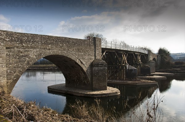 Toll bridge over the river