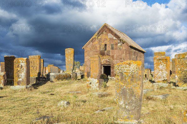 Medieval Khachkars carved memorial stele