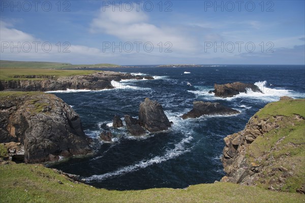 View of the rocky coast