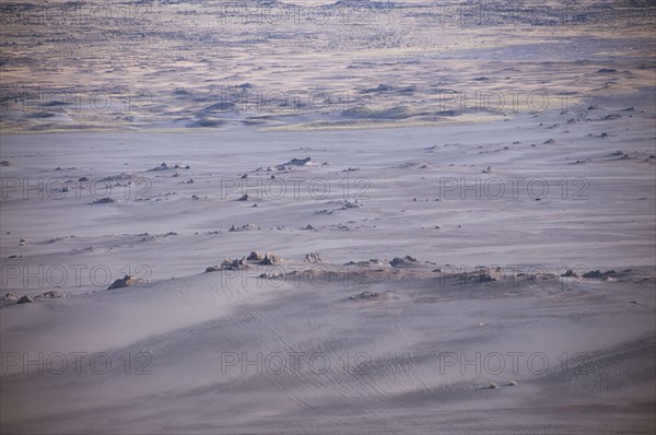 Sand plain surrounding volcanoes