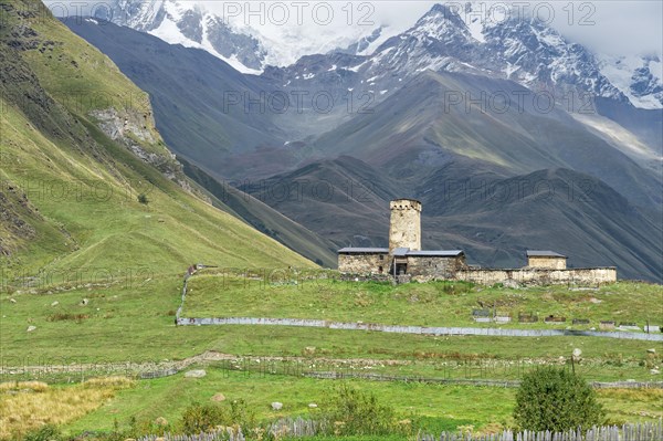 Traditional medieval Svaneti tower houses