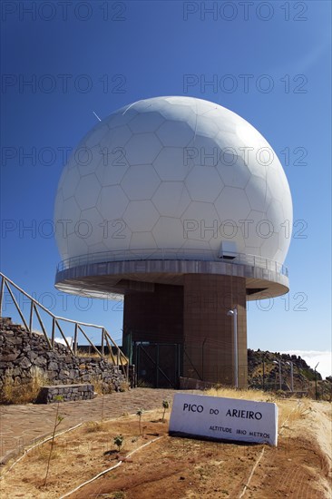 Portuguese Air Force air defence radar station on Pico do Arieiro 1818 metres