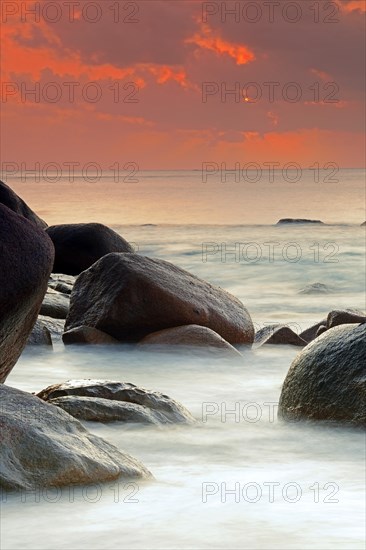 Sunset at Anse Lazio