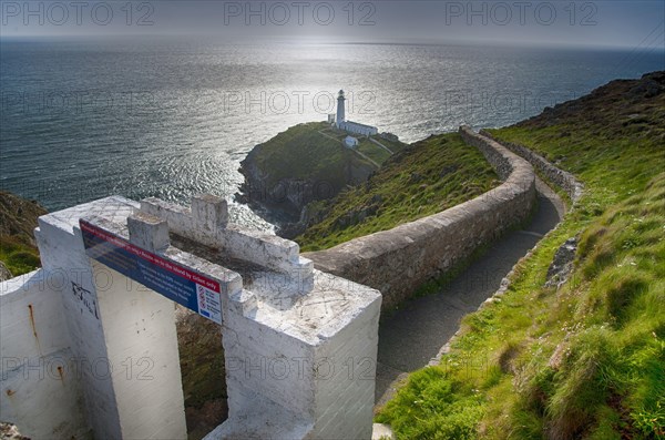 View of coastline and lighthouse