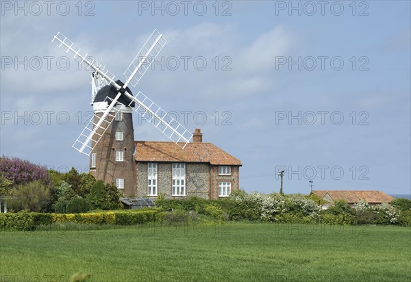 Windmill and farmland