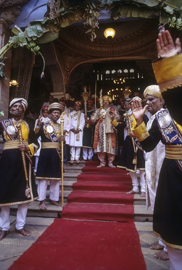 The Maharaja His Highness Srikantadatta Narasimharaja Wadiyar Bahadur participates festival of Dussera or Dasara