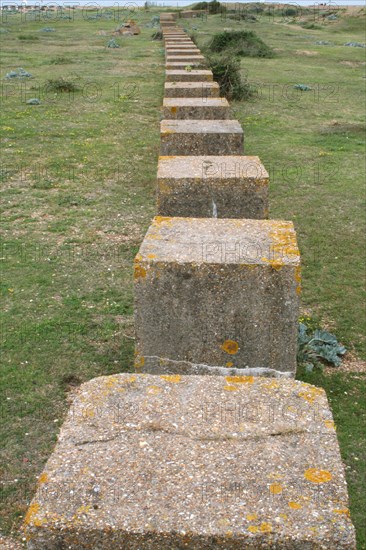 World War Two anti-tank concrete blocks