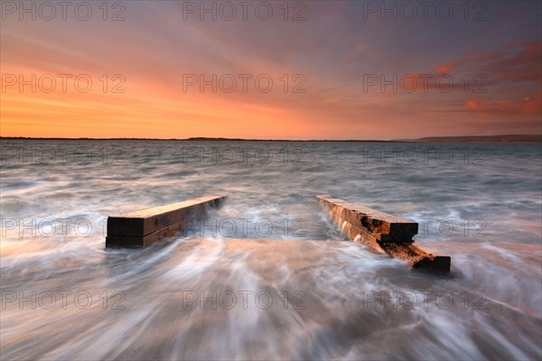 Remains of a slipway for boat builders at the mouth of the river