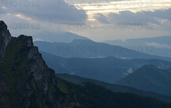 Mountains around the peak Ciemniak