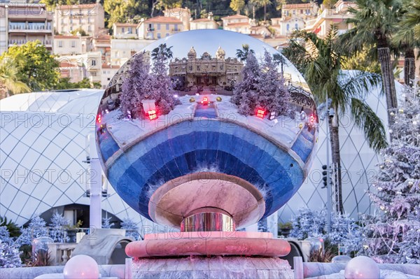 Monaco Casino reflecting in the ball