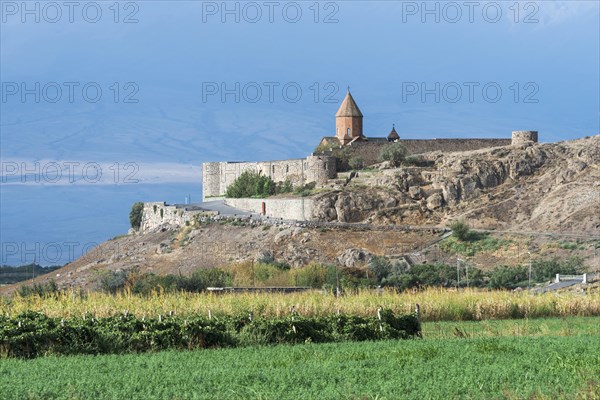 Khor Virap Monastery and Apostolic Church at the foot of Mount Ararat