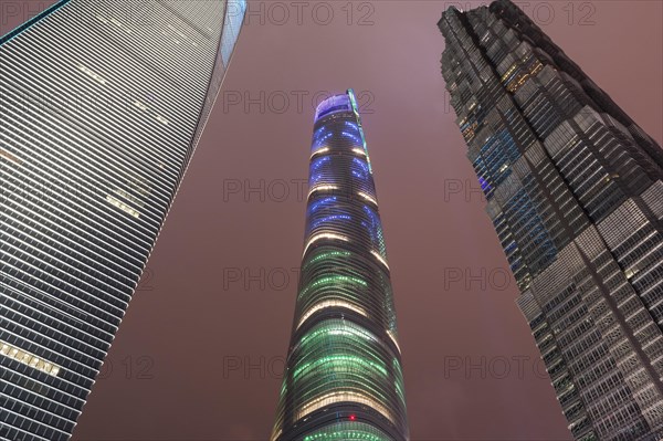 Pudong financial district by night