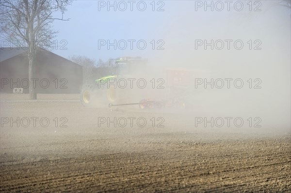 John Deere 8530 tractor with Vaderstad seed drill