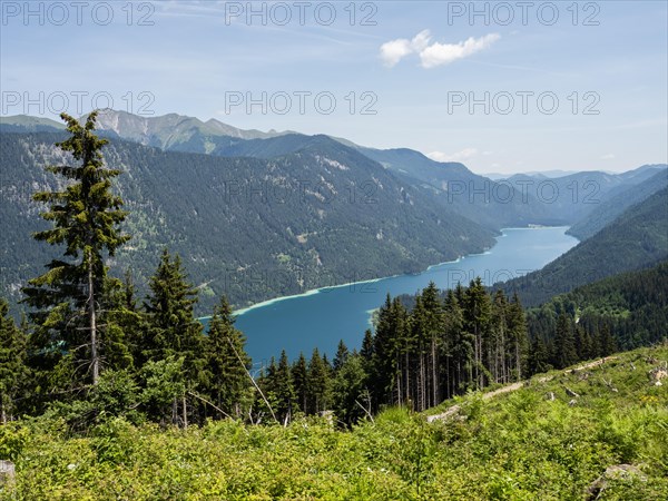 View from the Naggler Alm to the Weissensee