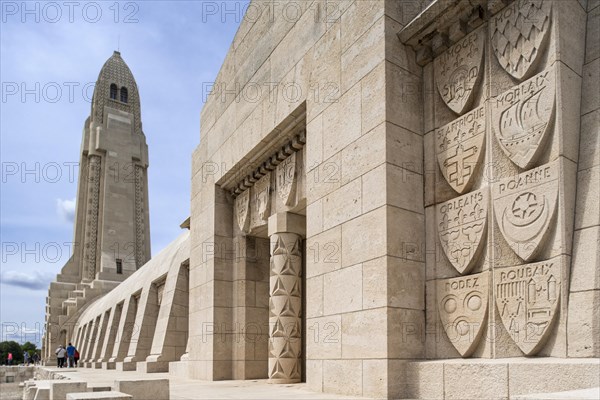 Douaumont Ossuary and Military Cemetery for French and German soldiers of the First World War who died in the Battle of Verdun