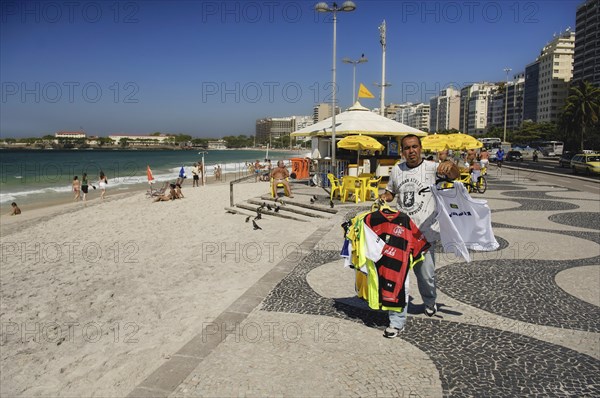 Flying traders on Copacabana beach