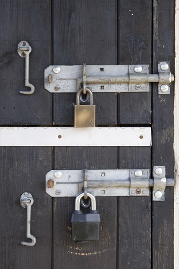 Padlocks on stable tackroom