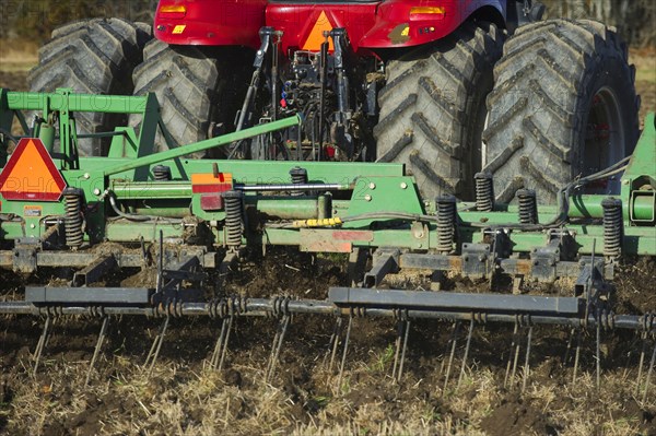 Tractor with cultivator