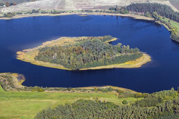 Aerial view over Burgwall Island