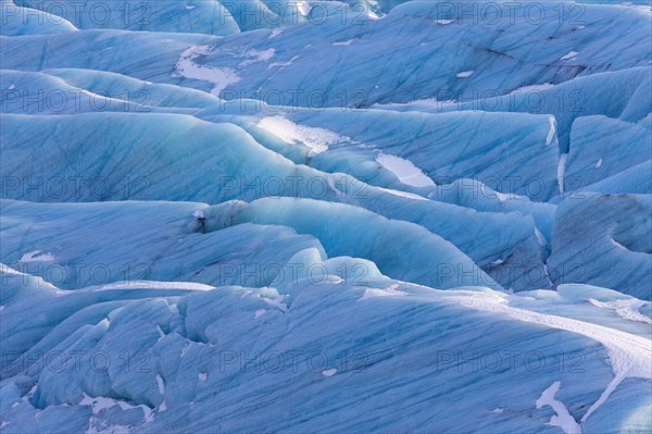 Blue ice formations on Svinafellsjoekull