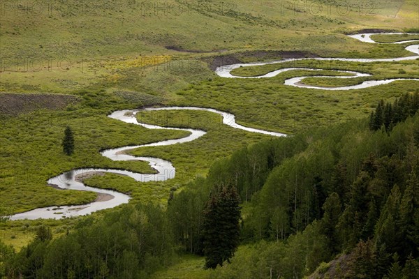 View of river meanders