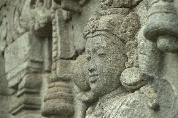 Reliefs on Buddhist temple walls