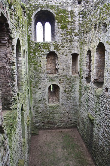 Interior of ruined 12th Century castle keep