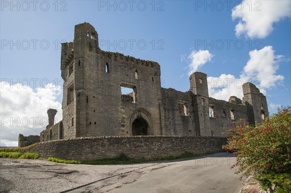 View of the castle ruins