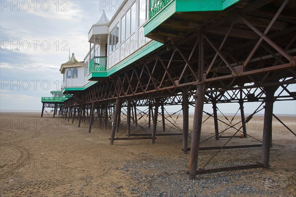 View of Victorian pier at seaside resort