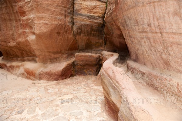 Ancient water conduit in Siq