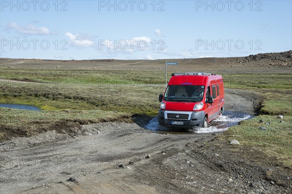 Motorhome at fording