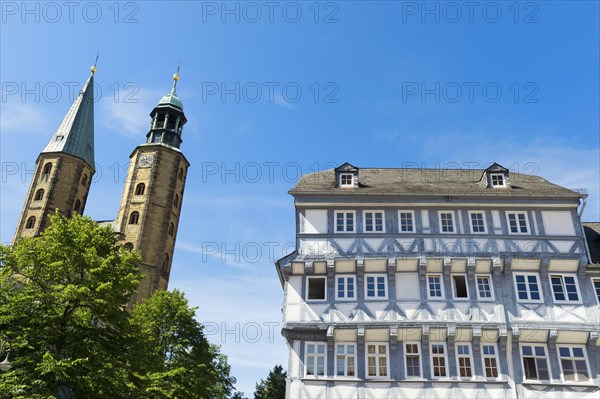 Half-timbered houses and market church of St. Cosmas and Damian