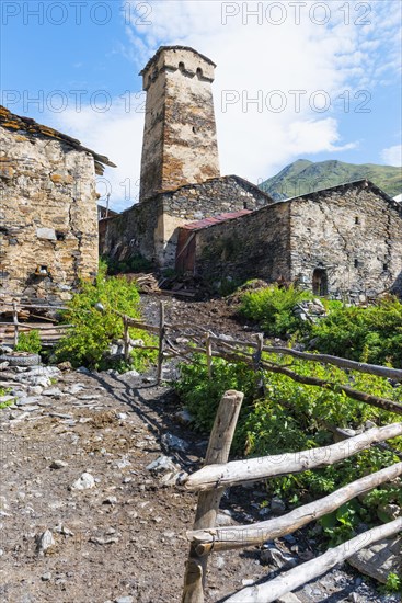 Traditional medieval Svanetian tower houses