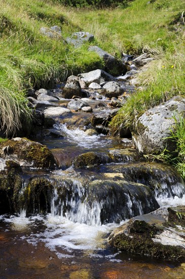 Cascades on small mountain burn