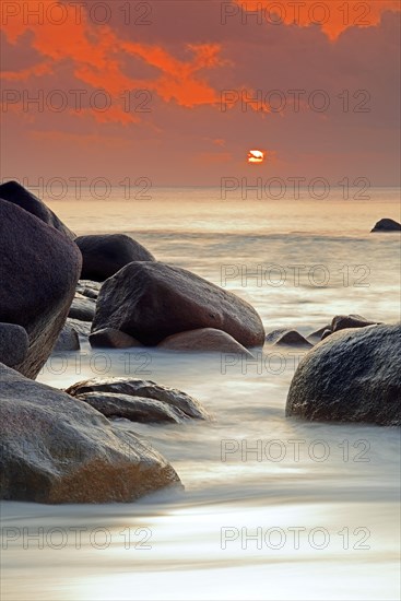 Sunset at Anse Lazio