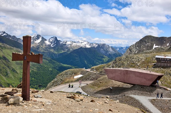 Cross at Timmelsjoch High Alpine Road