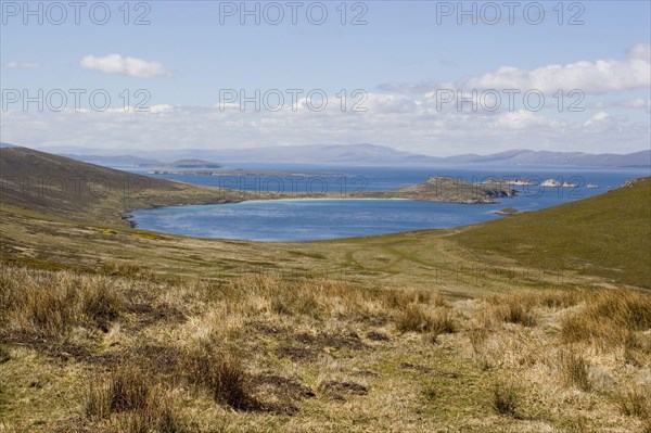 Port pattison bay on carcass island in the Falkland Islands