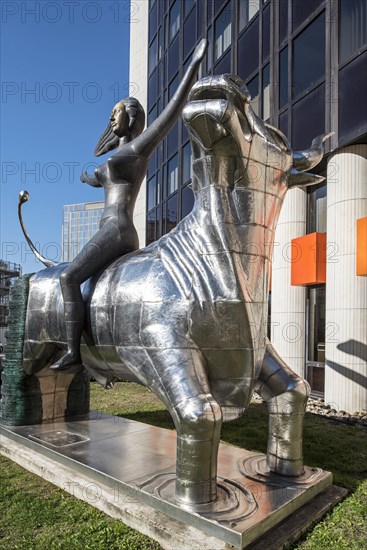 The sculpture The Removal of Europa in front of the headquarters of the Council of Europe