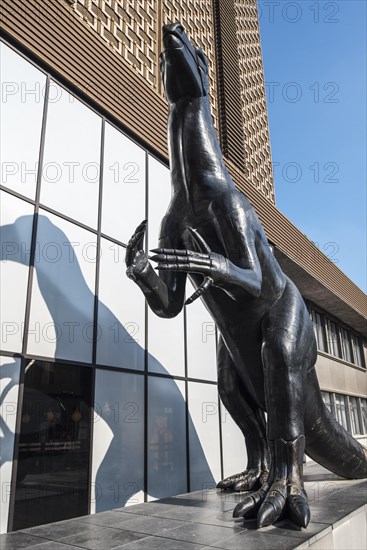 Dinosaurs at the entrance of the Royal Belgian Institute of Natural Sciences