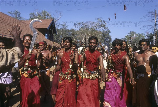 Velichappadu Oracles in Bharani festival in Kodungallur