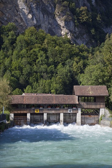 Sluice gates on river