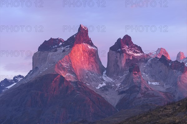 Sunrise over Cuernos del Paine