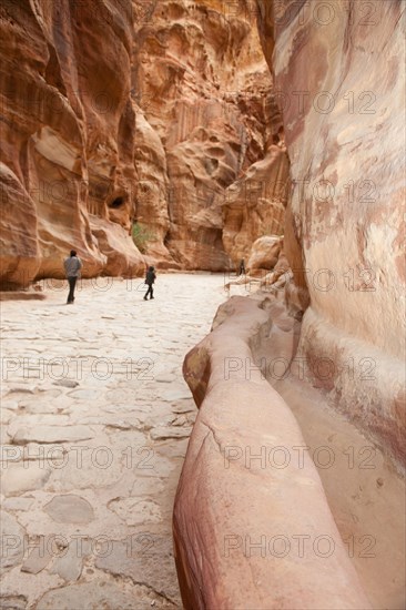 Ancient water conduit in Siq